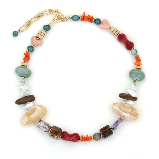 Bohemian Statement Beaded Necklace