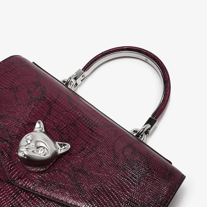 Luxury Top Grain Leather Bowling Bag