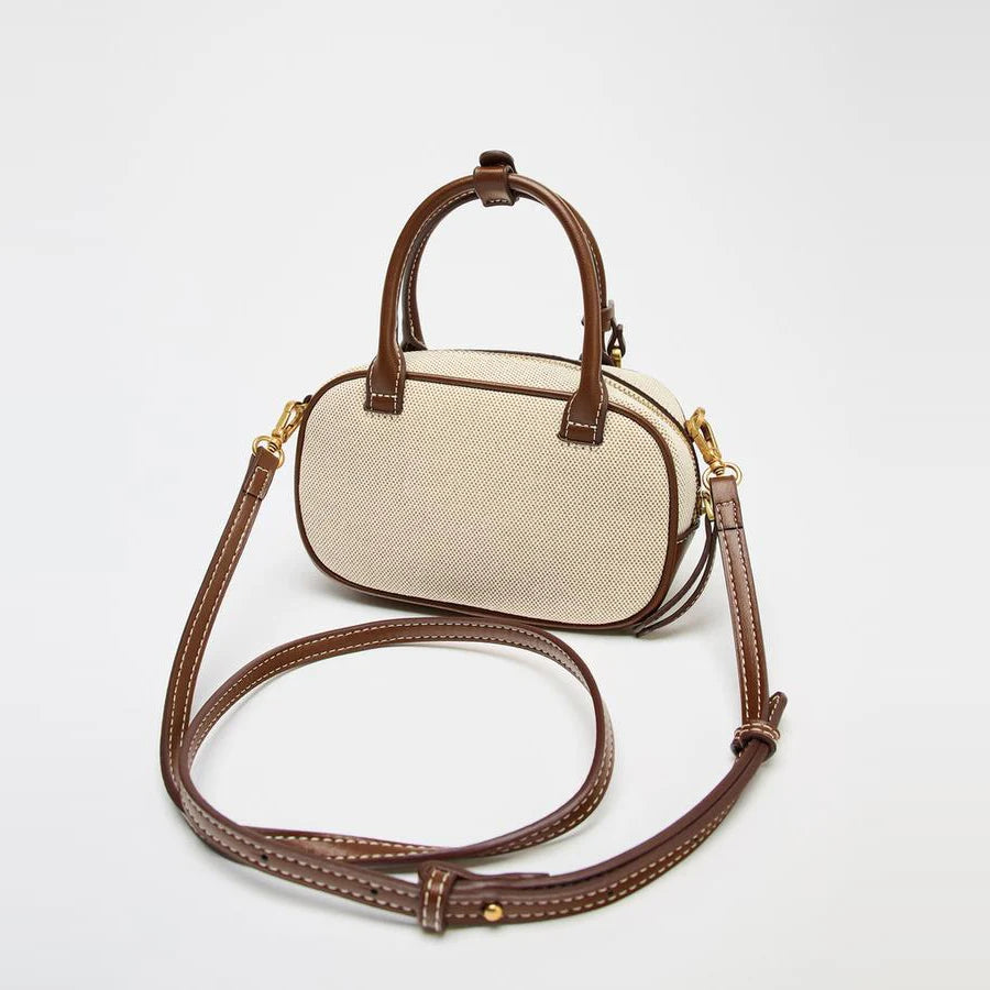 Canvas Bowling Bag Designer Handbags Luxury Wide Strap Shoulder