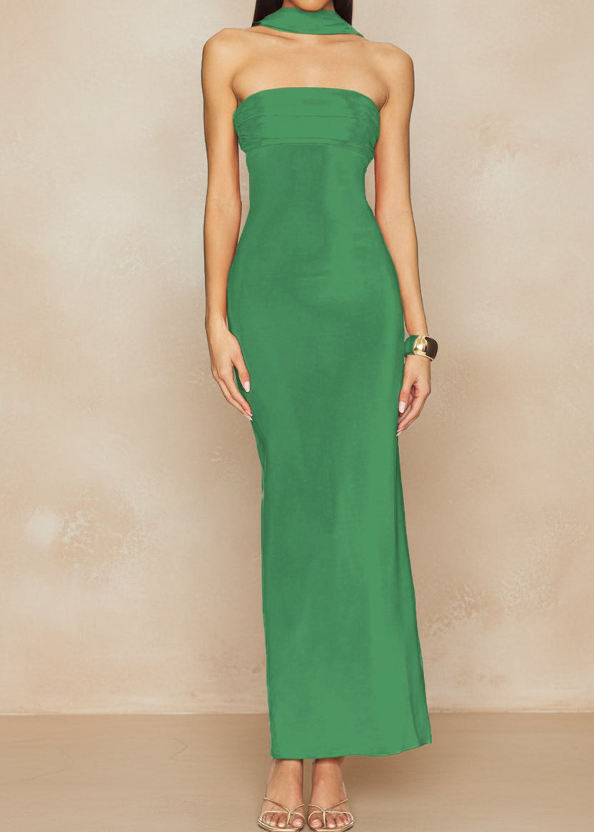 Ruched Tube Maxi Dress - TrendNest