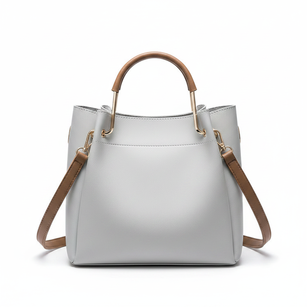 Women Handbag Large Capacity Casual Tote Bag Lady Messenger Shoulder Bag Solid Color Bucket Bag