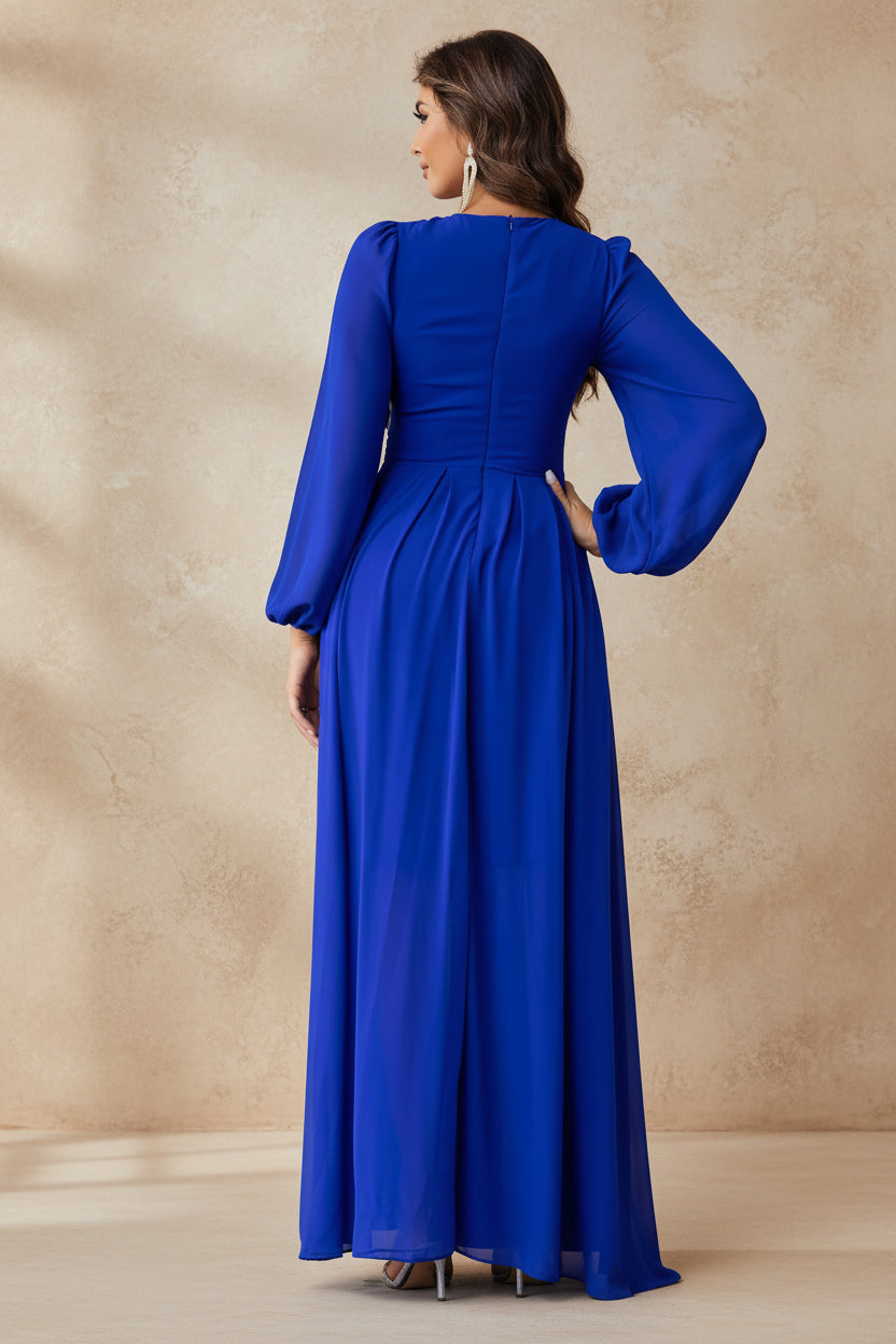 Twist Front Cutout Long Sleeve Dress - TrendNest