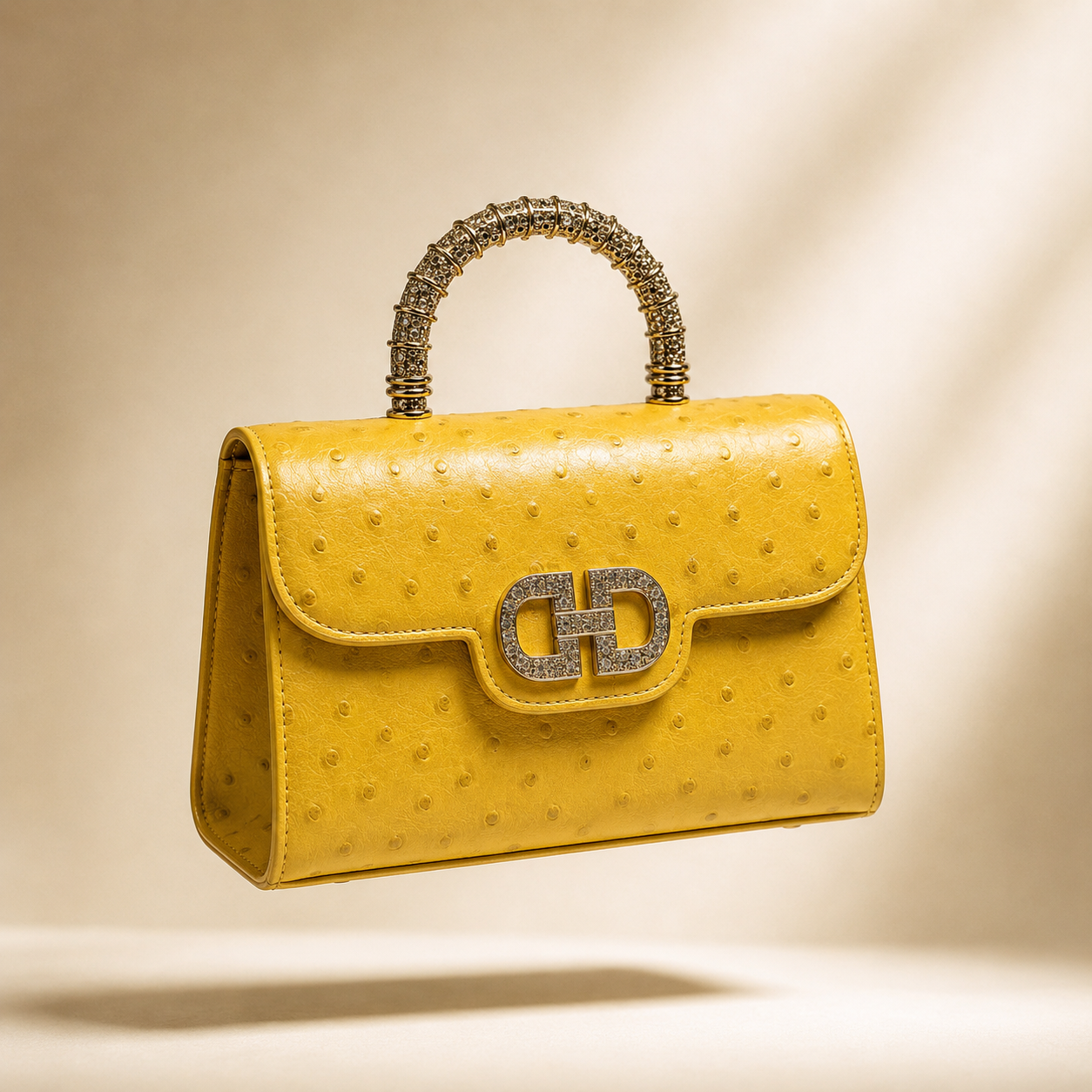 Ostrich Pattern Crossbody Handbag