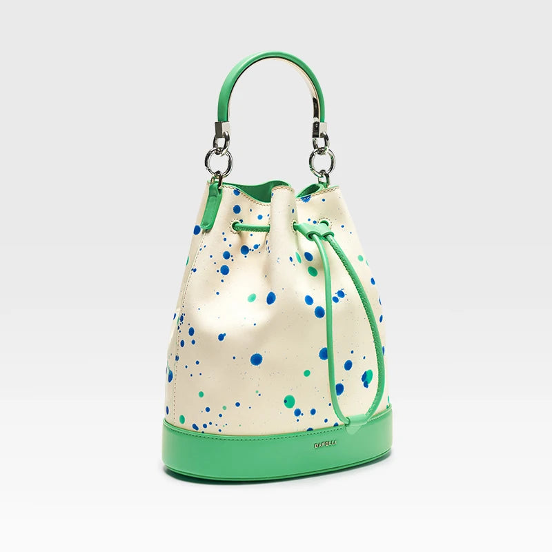 Leather Bucket Shoulder Bag