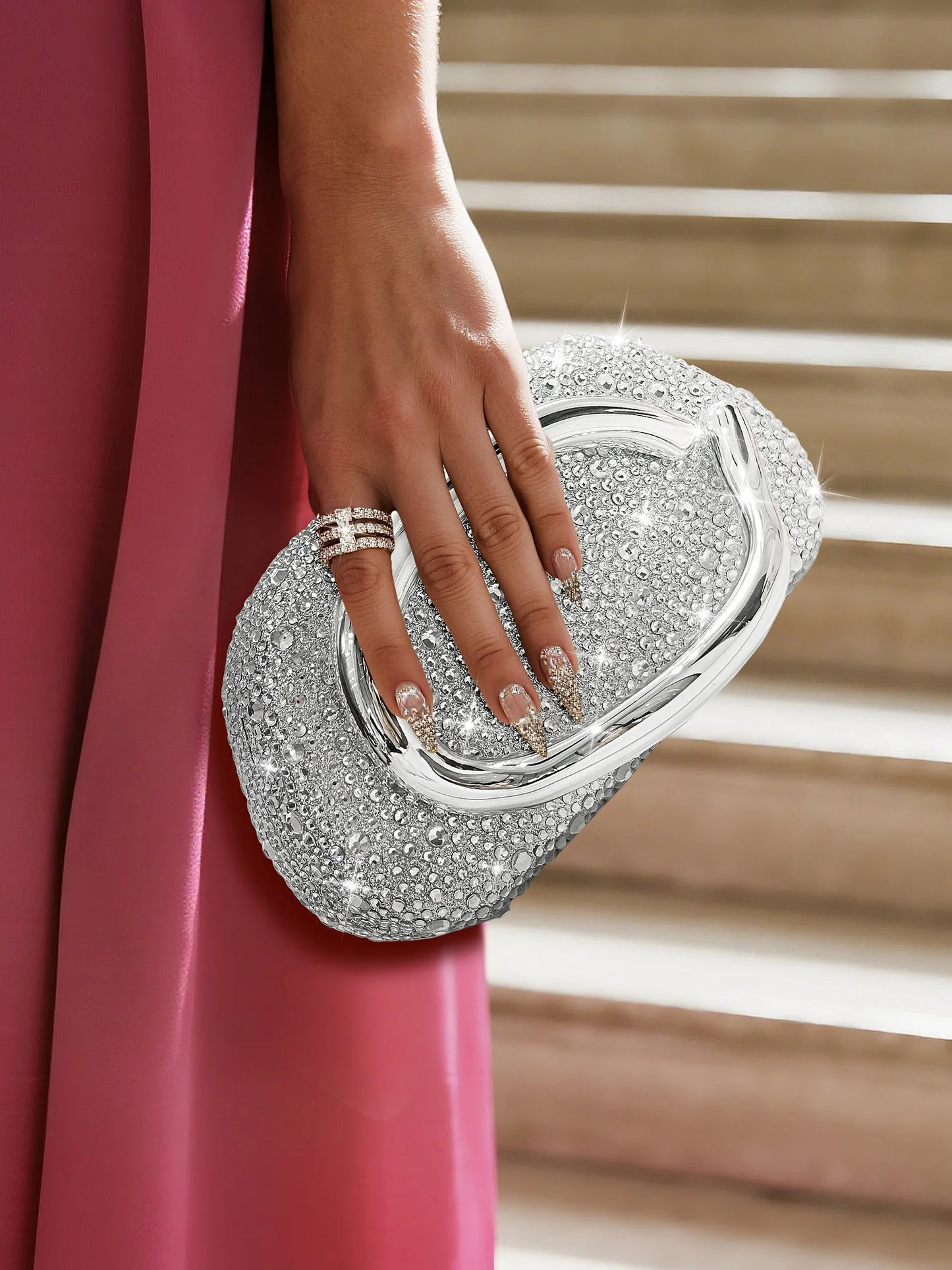 Crystal Round Box Evening Clutch