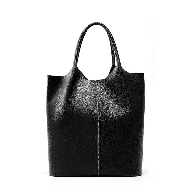 Zency Genuine Leather Large Tote Bag