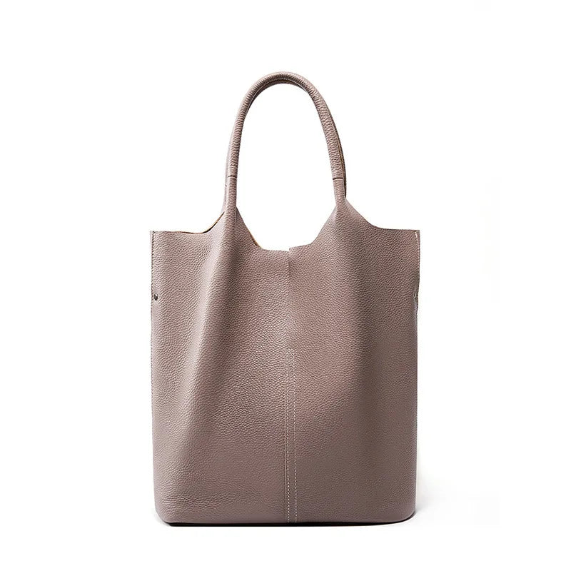 Zency Genuine Leather Large Tote Bag
