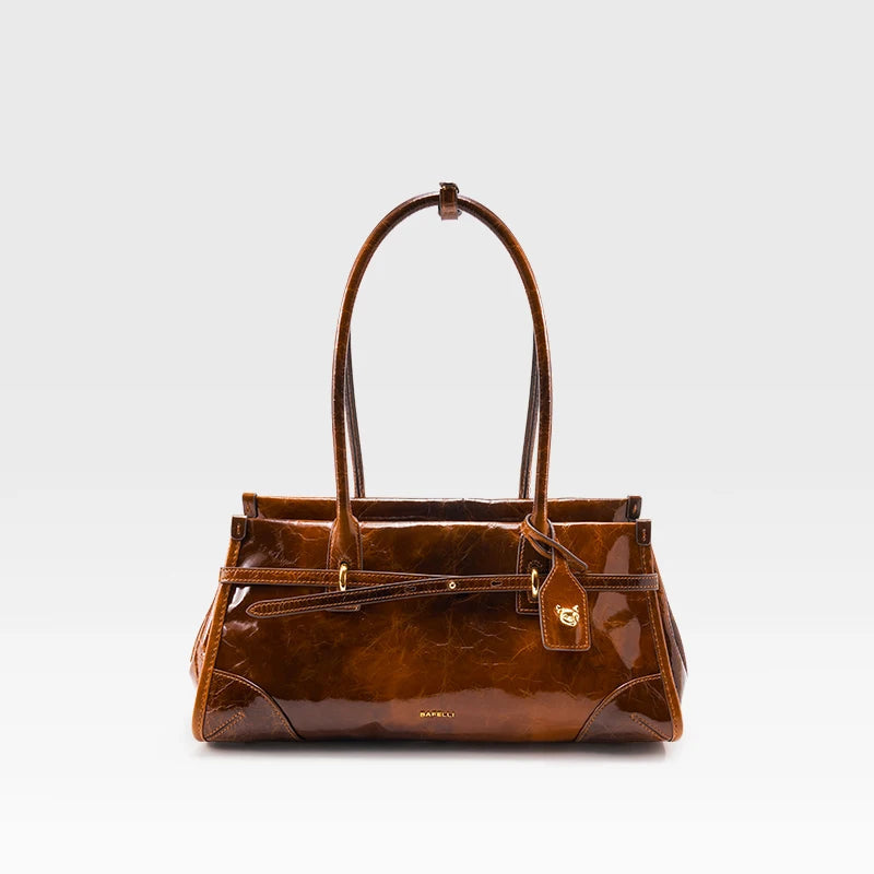 Vintage Leather Boston Bag