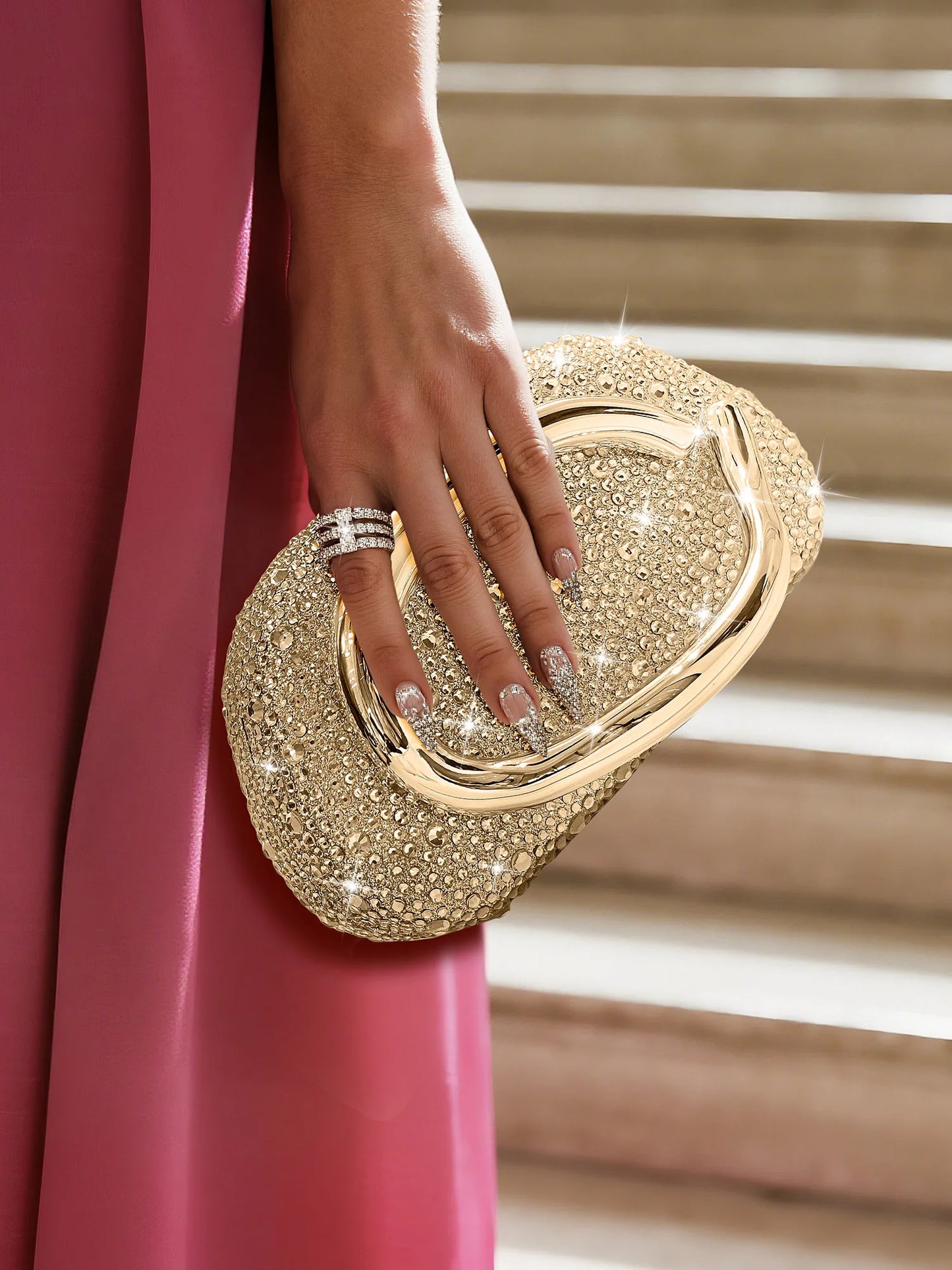 Crystal Round Box Evening Clutch
