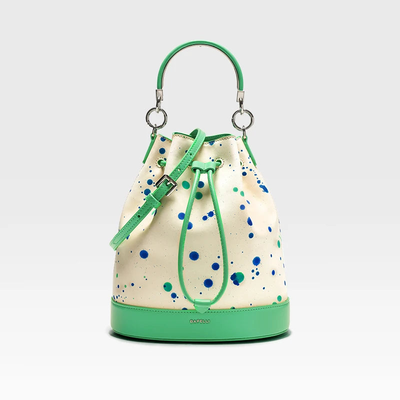 Leather Bucket Shoulder Bag