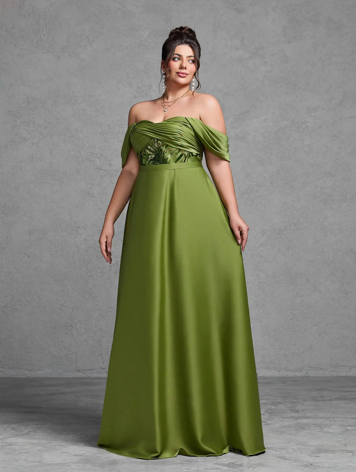 Strapless Sequin Evening Gown