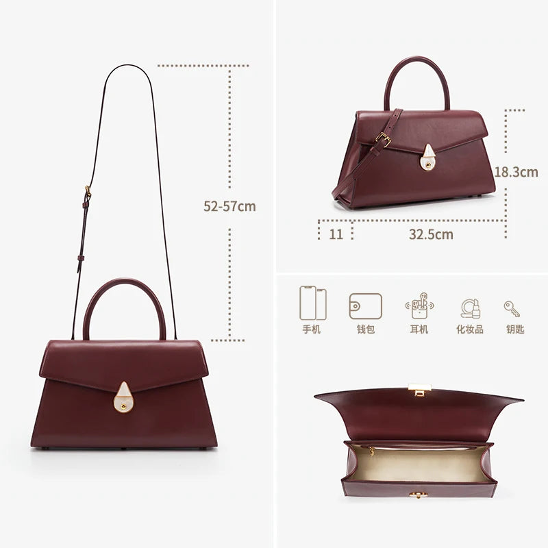 BAFELLI 2026 Genuine Leather Large Tote Bag