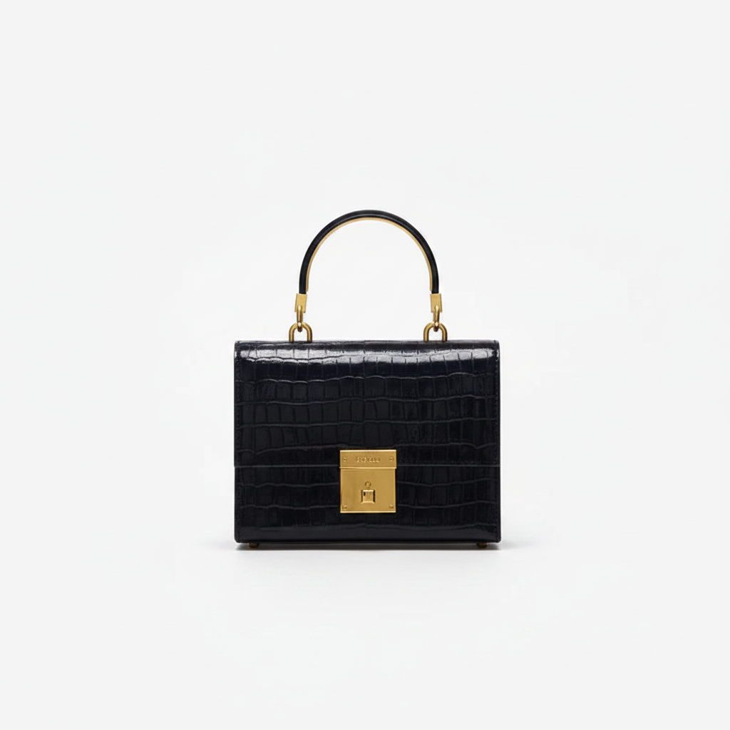 BAFELLI 2026 Crocodile Grain Leather Crossbody Bag