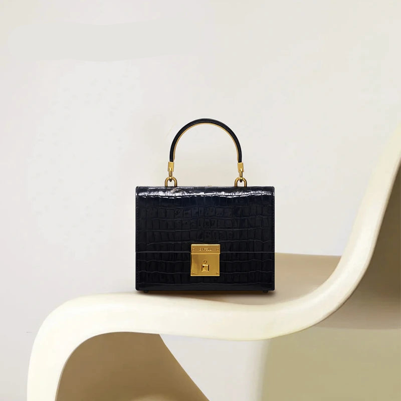 BAFELLI 2026 Crocodile Grain Leather Crossbody Bag