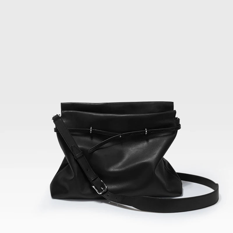 BAFELLI Soft Leather Underarm Tote Bag