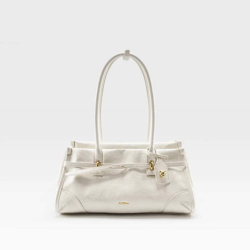 BAFELLI Pink Saffiano Leather Crossbody Bag