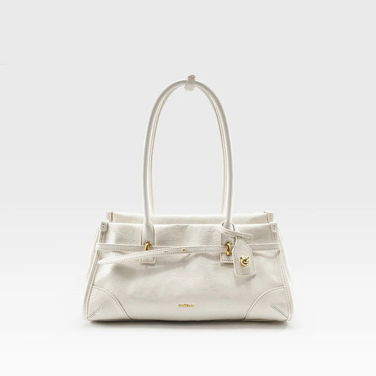 BAFELLI Pink Saffiano Leather Crossbody Bag