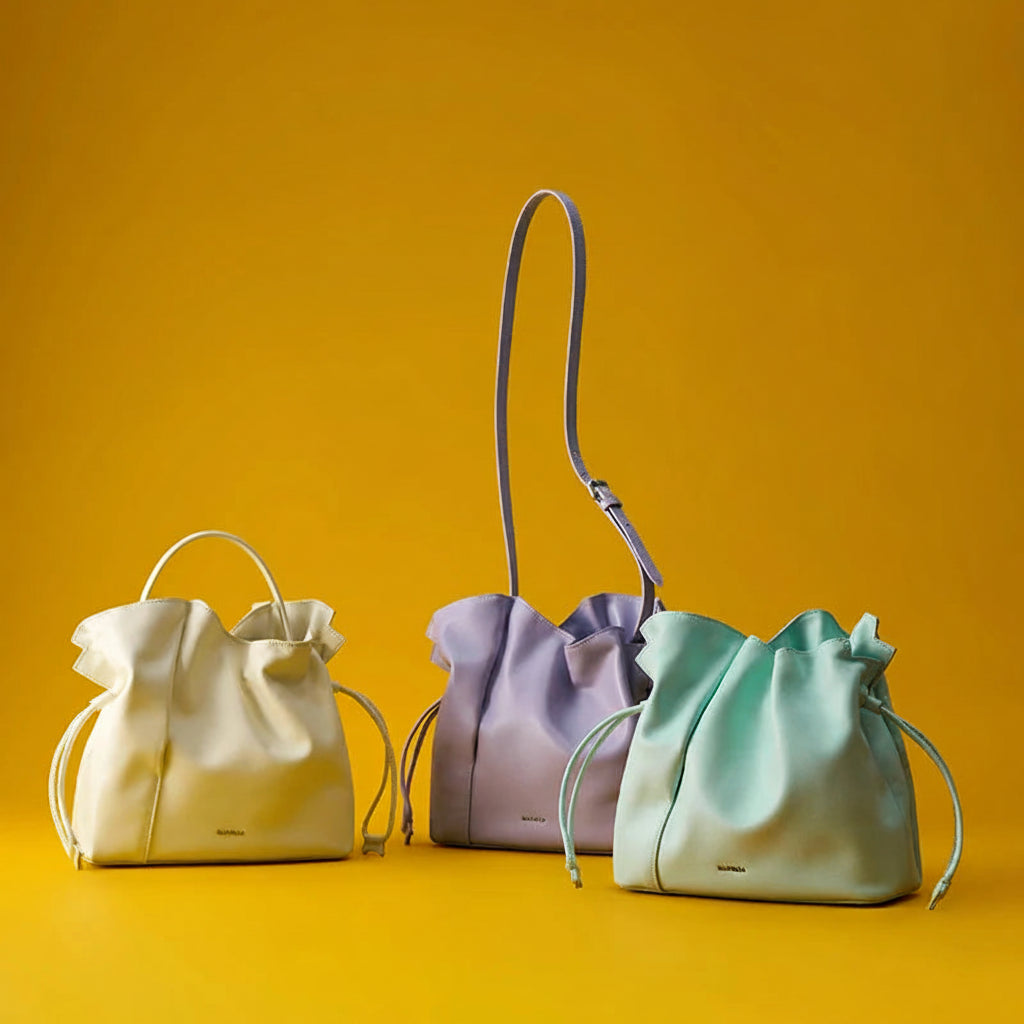 BAFELLI Leather Bucket Shoulder Bag