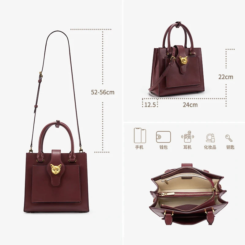 BAFELLI Large Leather Crossbody Tote