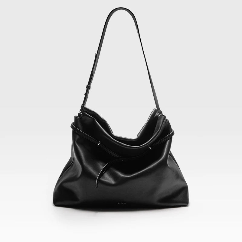 BAFELLI Soft Leather Underarm Tote Bag