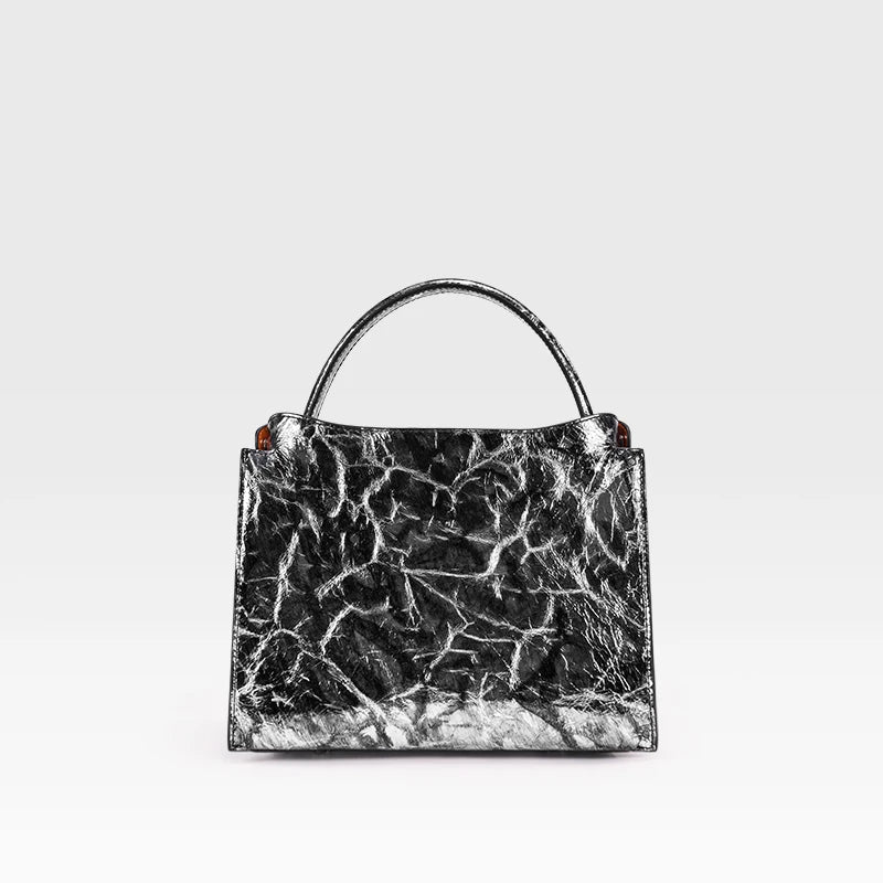 Top Grain Cowhide Leather Rivet Crossbody Bag