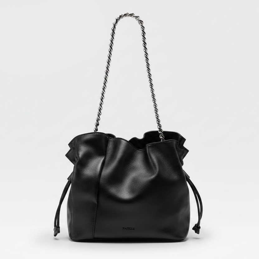 BAFELLI Leather Bucket Shoulder Bag