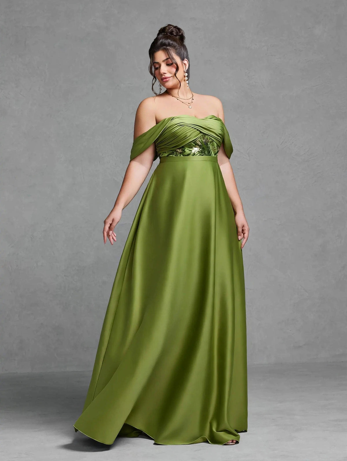 Strapless Sequin Evening Gown