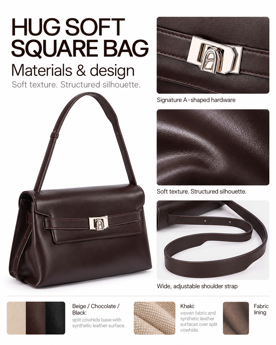 LA FESTIN Large Leather Tote Bag