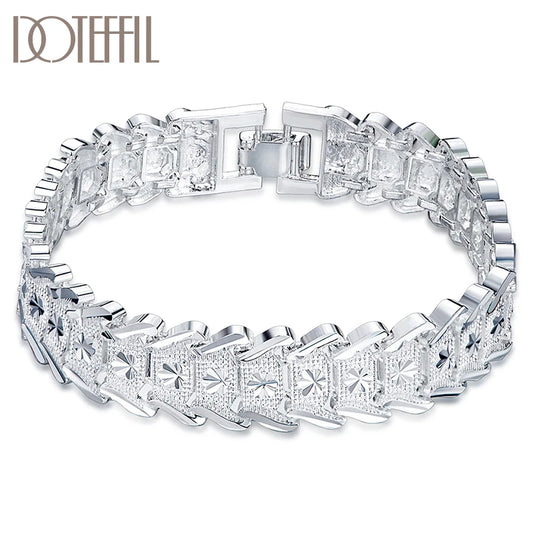 Wide Silver Bracelet