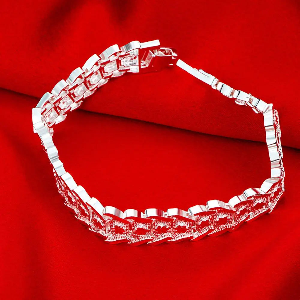 Wide Silver Bracelet