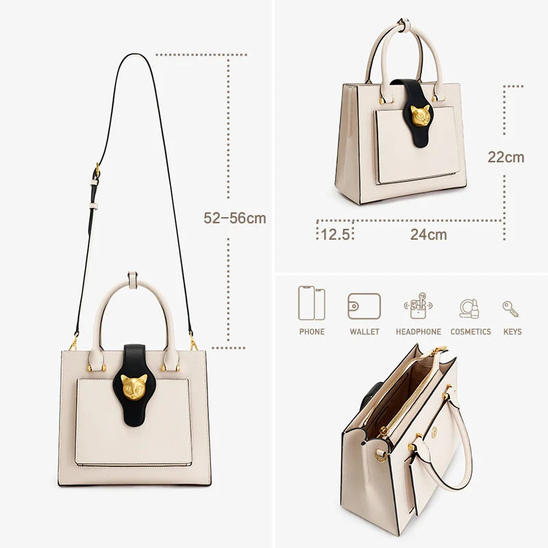 BAFELLI Cat Leather Crossbody Handbag 2026