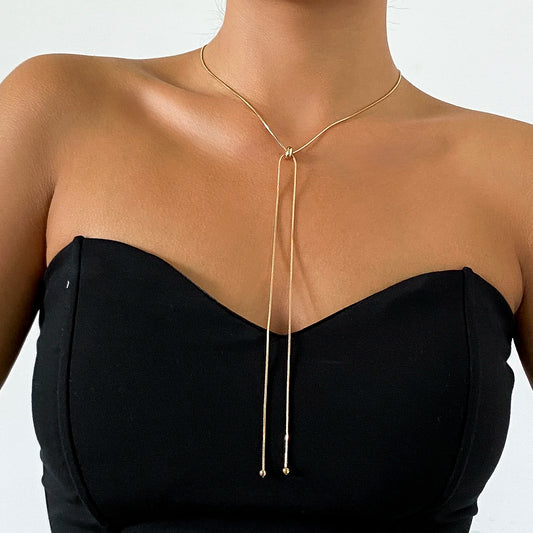 Snake Chain Ball Pendant Choker