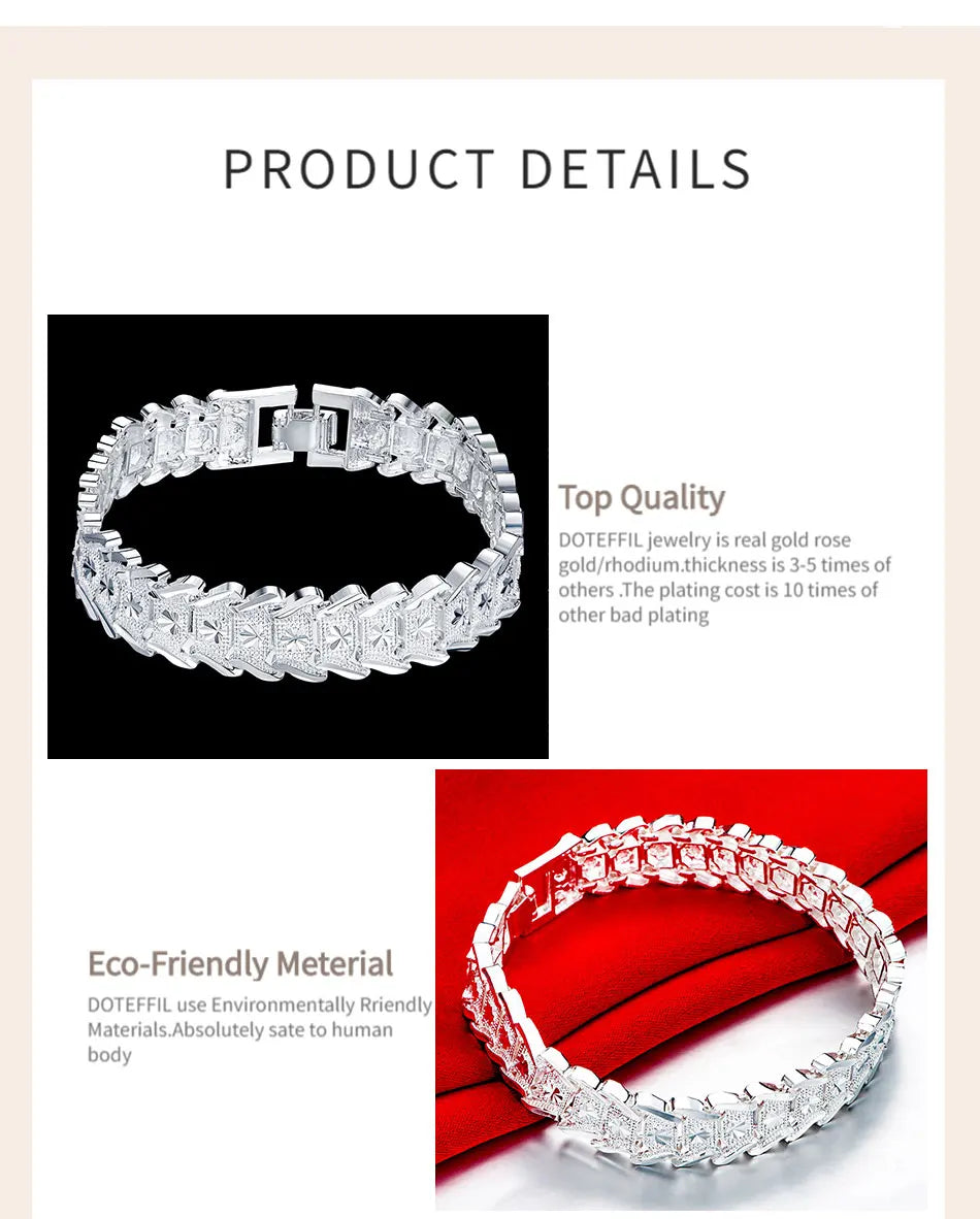 Wide Silver Bracelet