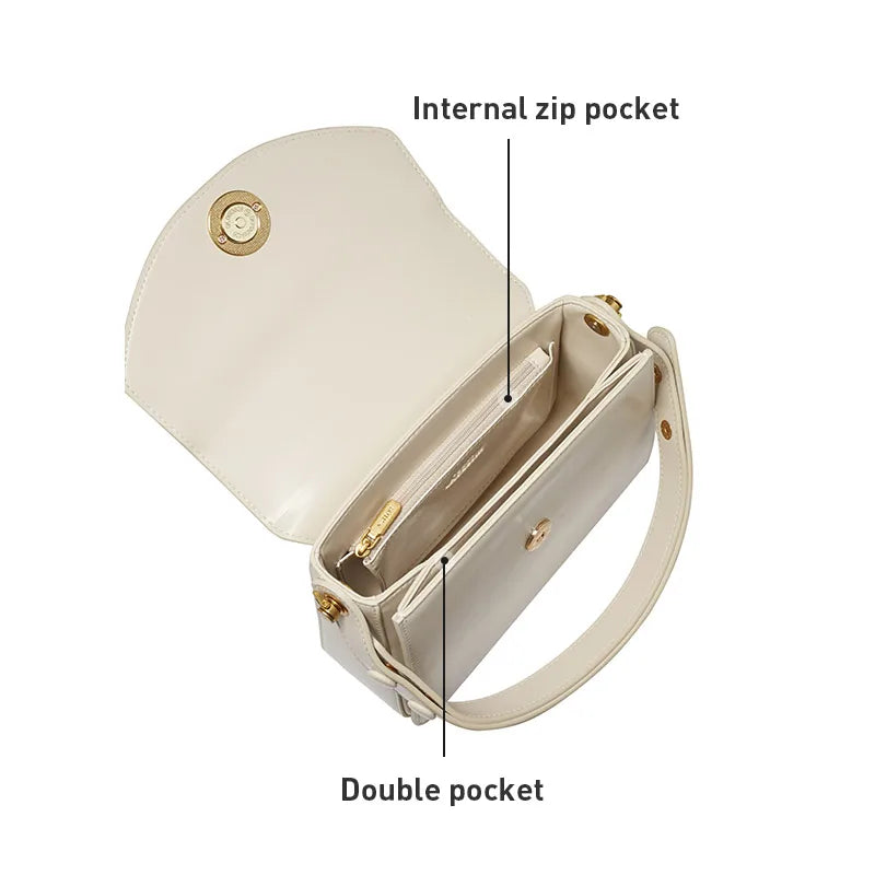 LA FESTIN Square Top Handle Crossbody Bag