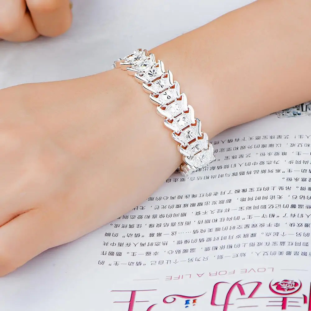Wide Silver Bracelet