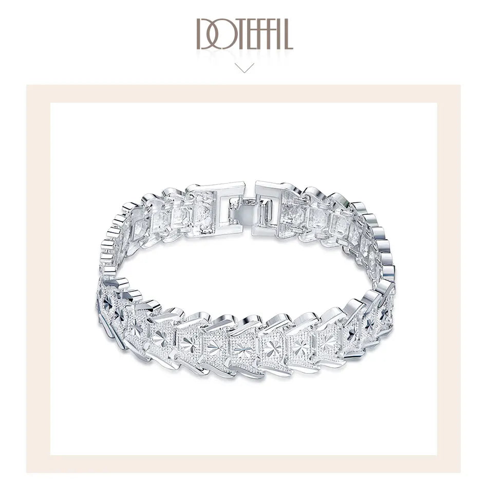 Wide Silver Bracelet
