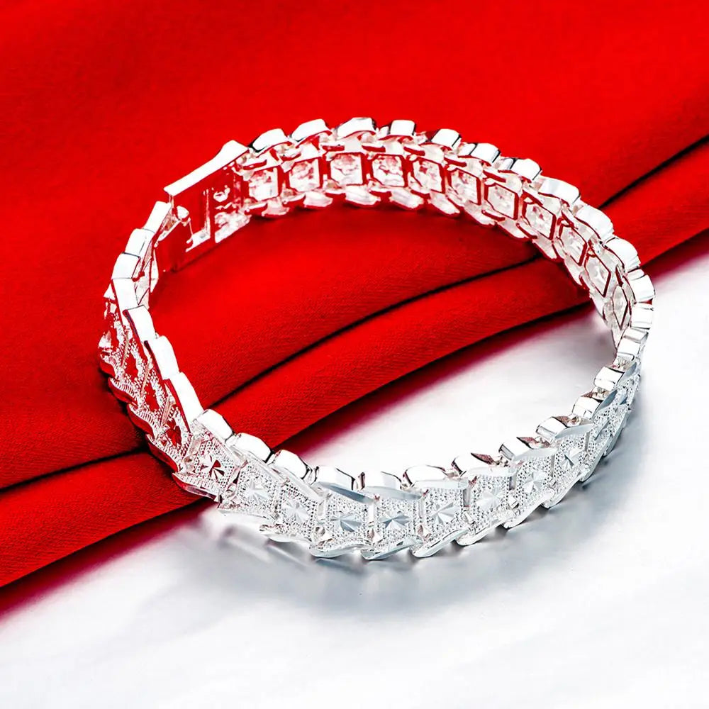 Wide Silver Bracelet