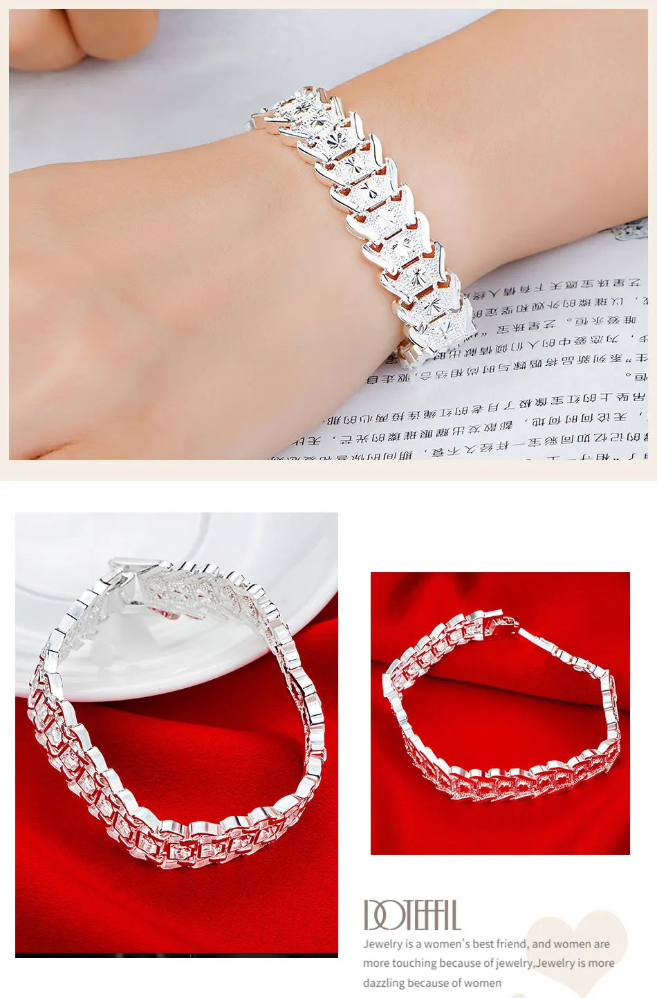 Wide Silver Bracelet