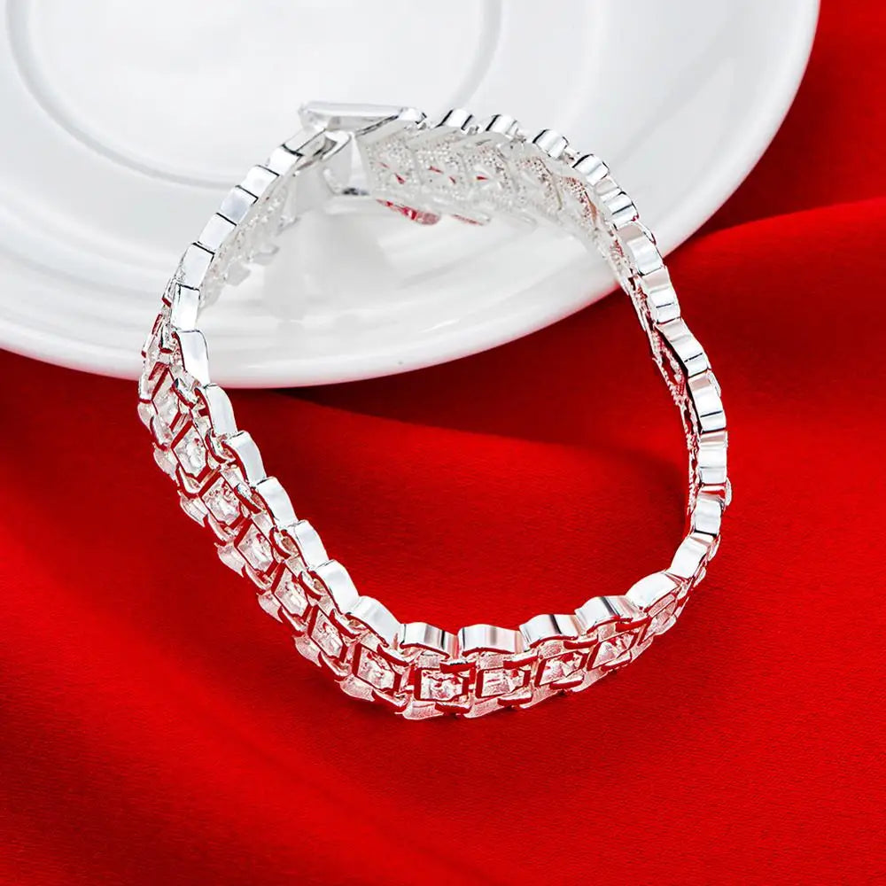 Wide Silver Bracelet