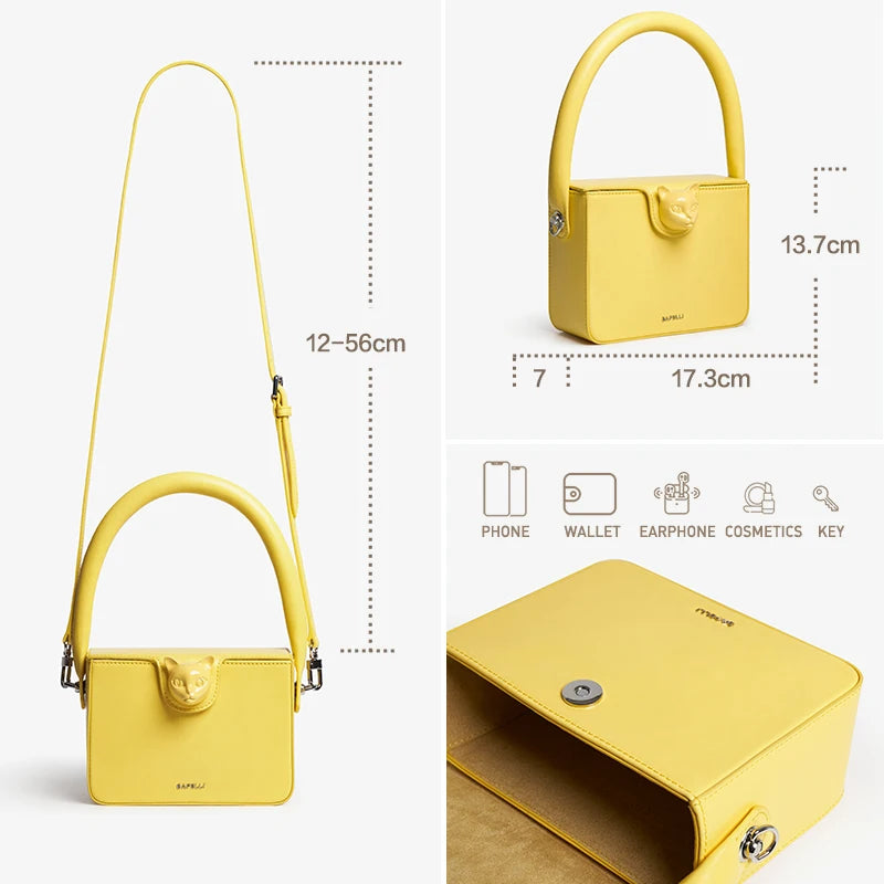 BAFELLI Boxy Leather Flap Shoulder Bag