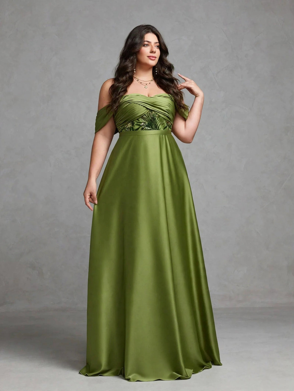 Strapless Sequin Evening Gown