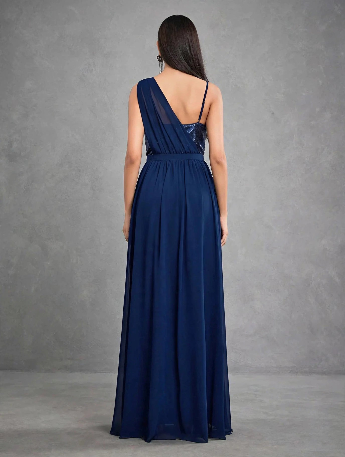 Strapless Sequin Off Shoulder Evening Dress