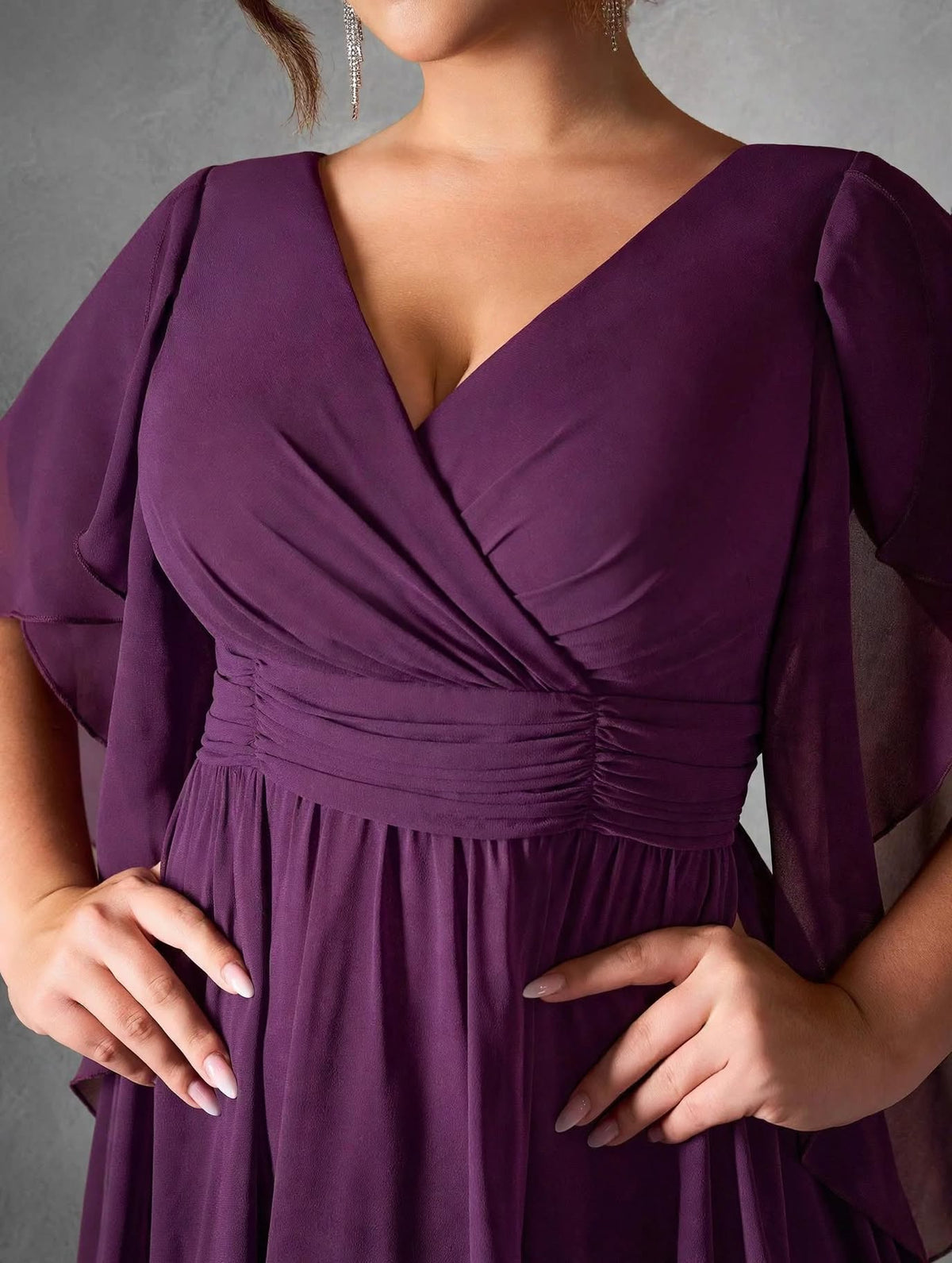 Pearl Chiffon High-Low Dress