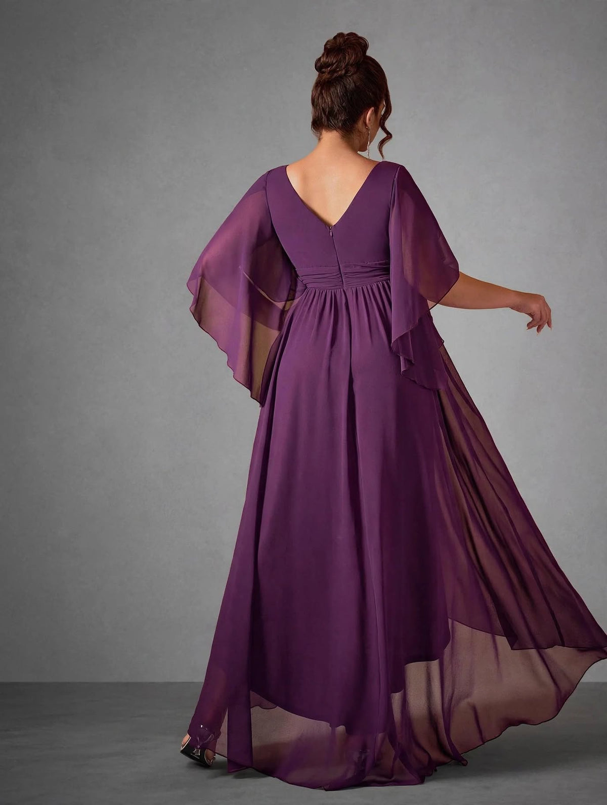 Pearl Chiffon High-Low Dress