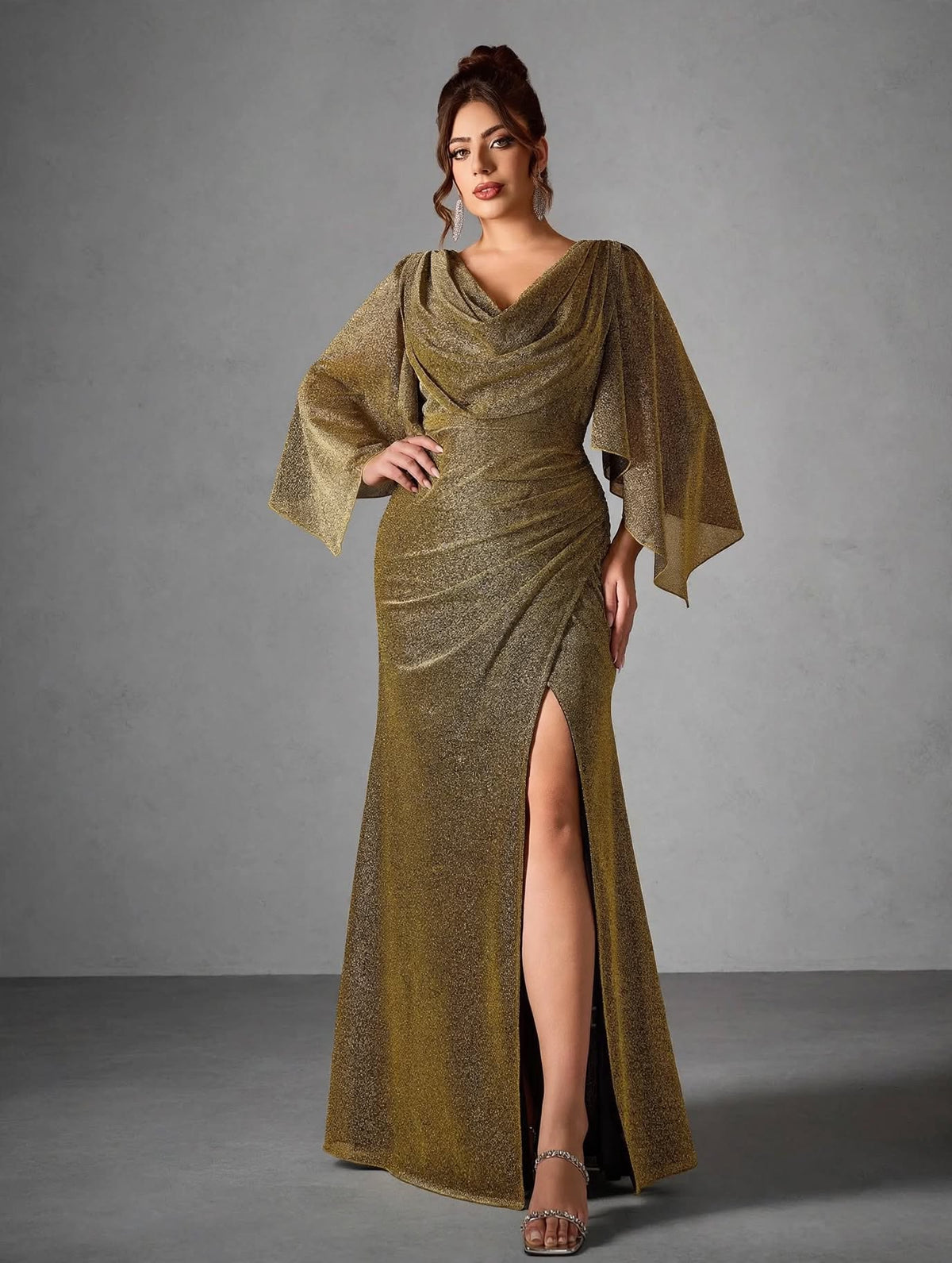 Elegant Wavy Evening Dress