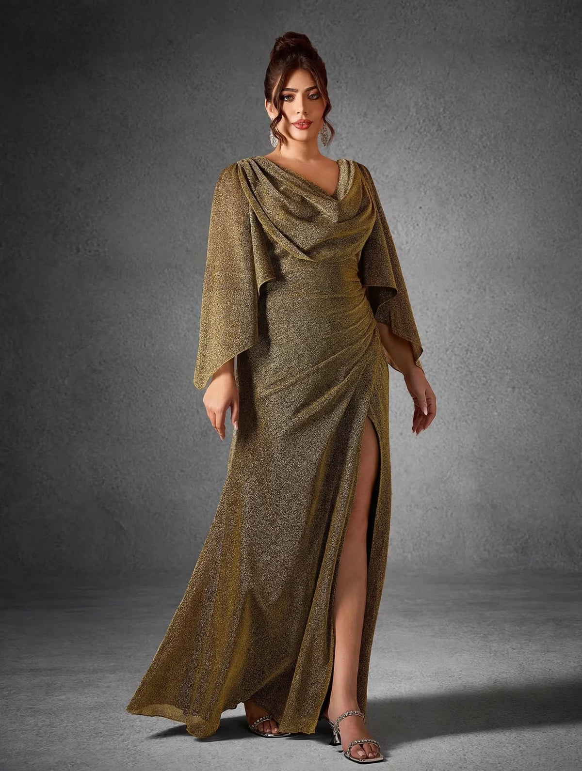 Elegant Wavy Evening Dress