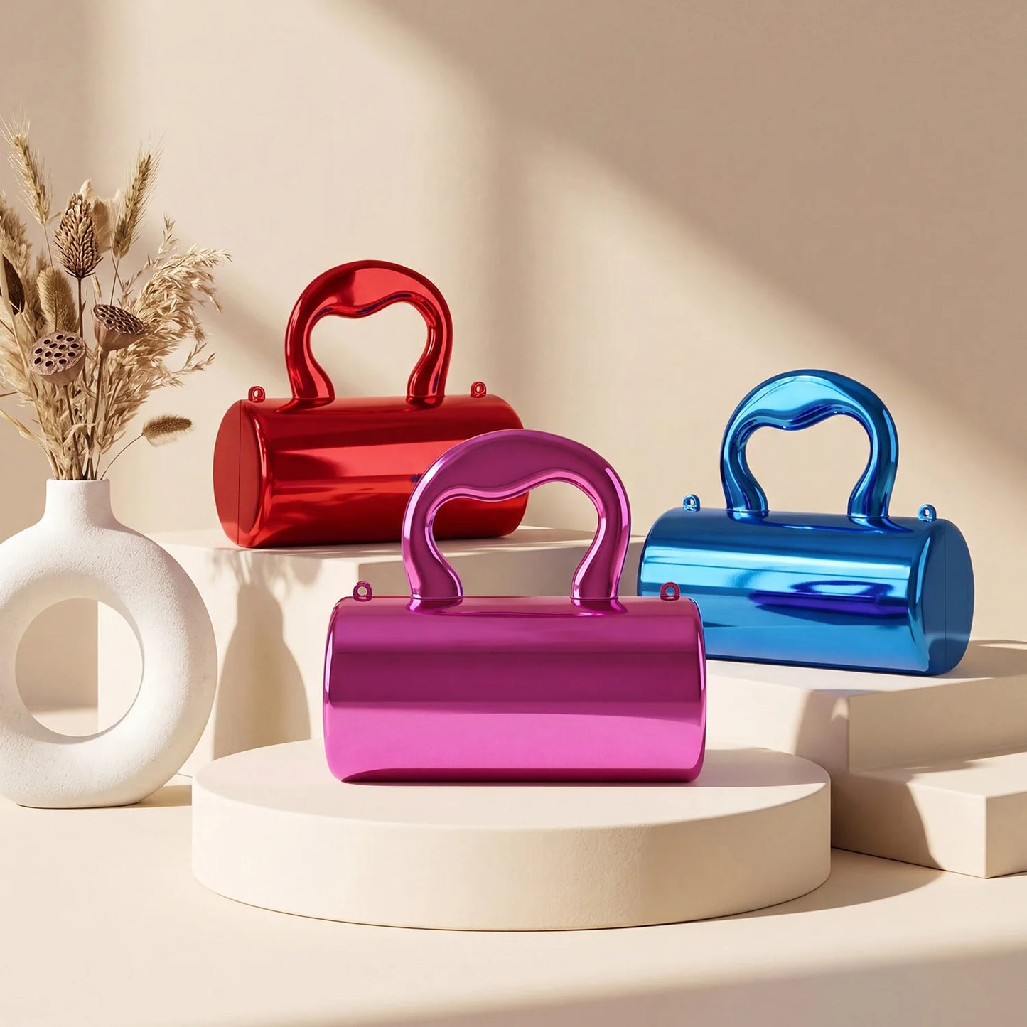 Mini Acrylic Cylinder Clutch Bag