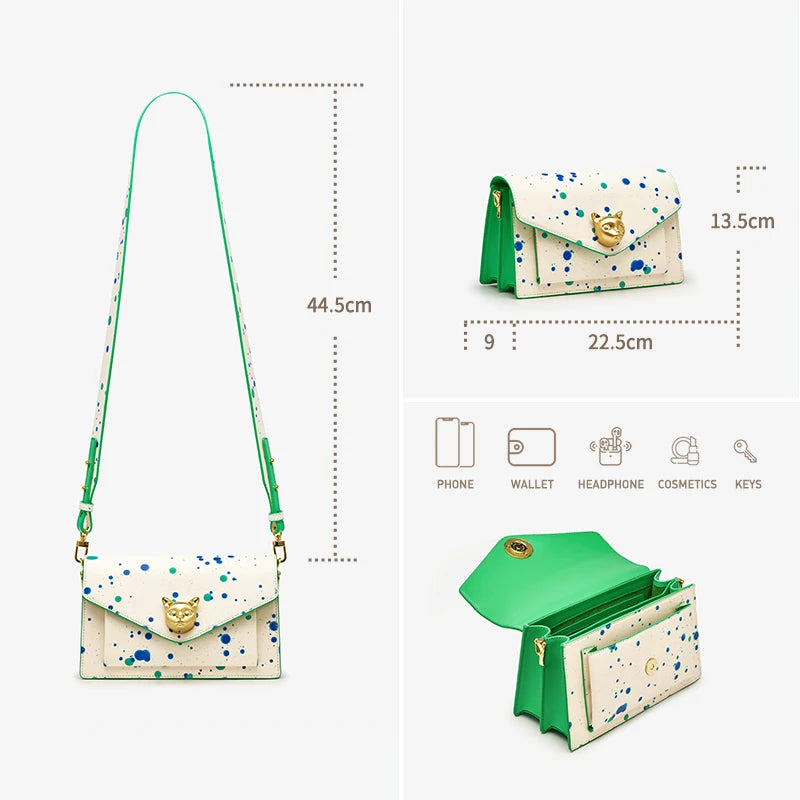 Leather Flap Crossbody Bag