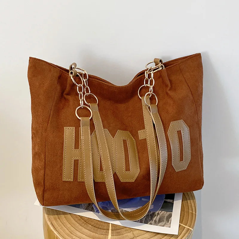 Solid Color Shoulder Bag