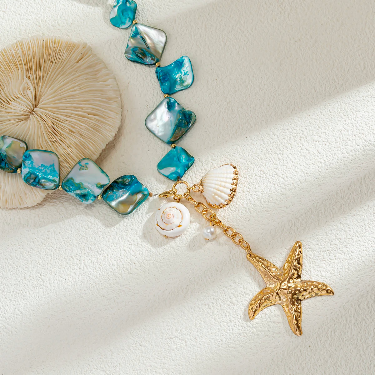 Starfish & Shell Beach Necklace